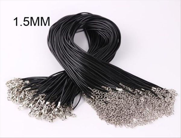 

korean wax cord pendant rope 1.5mm 2.0mm black necklace wholesale, White;red