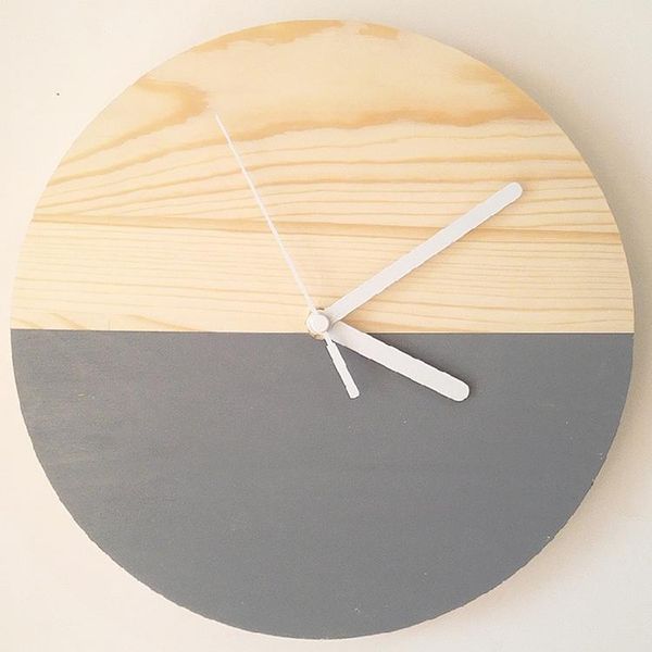 

wall clocks brife wood europe clock minimalist creative study decorative mute living room decoration watches