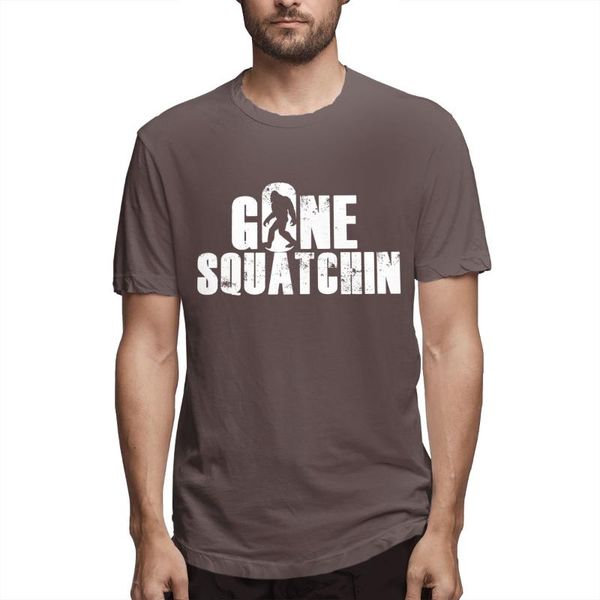 

men's t-shirts squatchin bigfoot gone shirt men awesome tee tshirts t short sleeve o neck t-shirt 100% cotton summer clothes, White;black