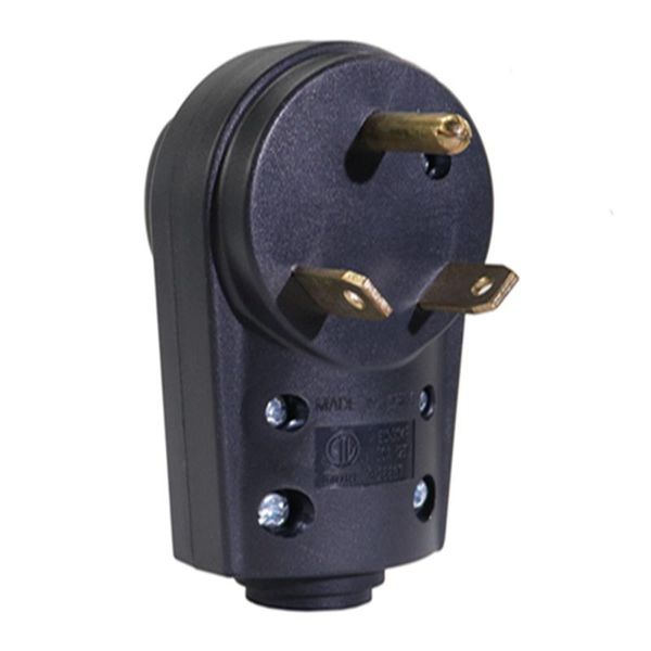 

parts replacement plug male 30a 125v us style rv (black)