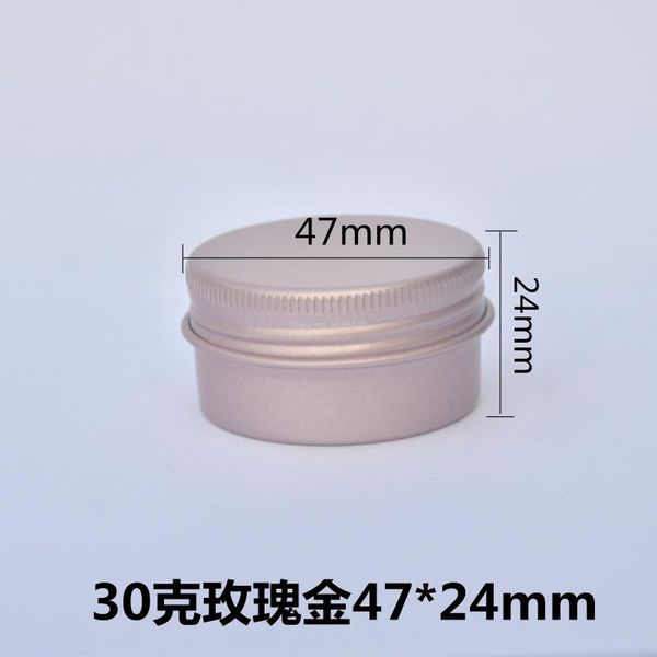 

storage bottles & jars 30g 30ml rose gold empty lipbalm lipstick metal tin pot cosmetic screw thread aluminum jar makeup cream case