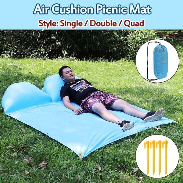 

outdoor lounger cushion air bed portable pocket travel mattress camping folding rest with inflatable pillow chair beach mat pads