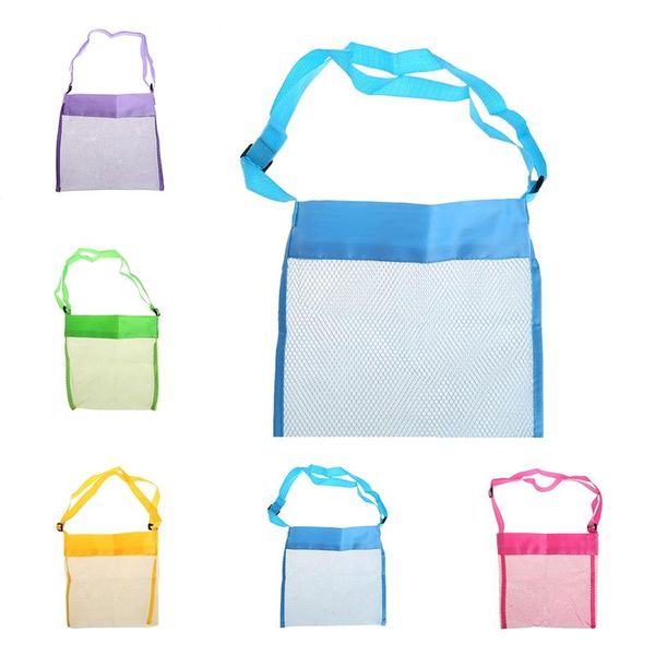 

portable kids sand away mesh beach bag shell collection carrying toys storage stroller parts & accessories