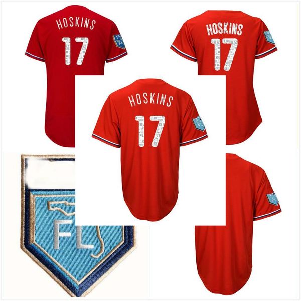 

2018 spring training philadelphia 17 rhys hoskins blank mens womens kids custom coolbase flexbase baseball jerseys, Blue;black