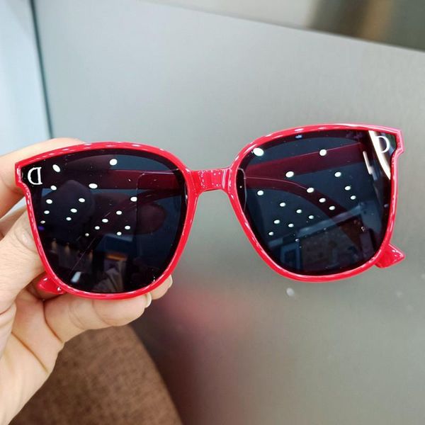 

sunglasses 2021 fashion luxury brand designer for kids words d print shade mirror lens girls and boys protection eyewear, Blue
