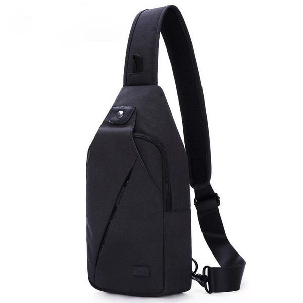 

backpack sling bag for 7.9 pad black casual functional men chest pack dual earphone jack shoulder messenger bags