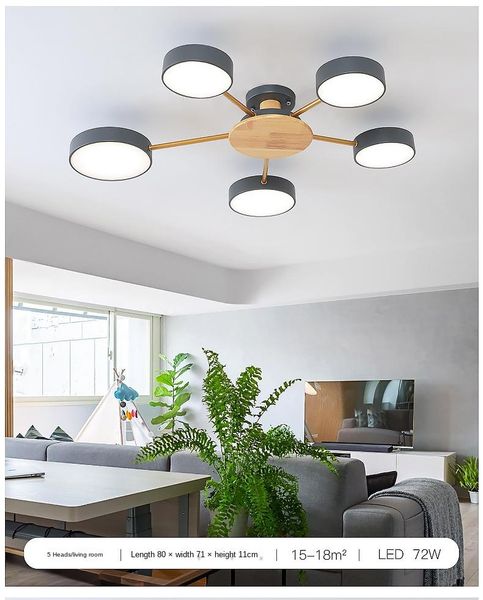 

led chandelier ceiling lamp with remote control for home lights living room modern pendant kitchen indoor panel bedroom hanging lamps