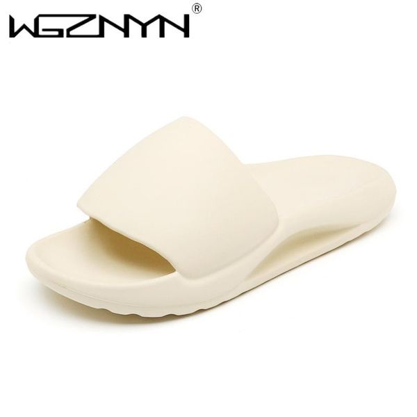 

bathroom platform slippers indoor floor non-slip slipper women sandal home shoes simple color slides sole soft, Black