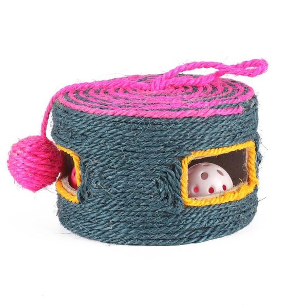 

cat toys natural sisal pets cats funny wear-resistant playing post trapped with bell balls pet training supplies