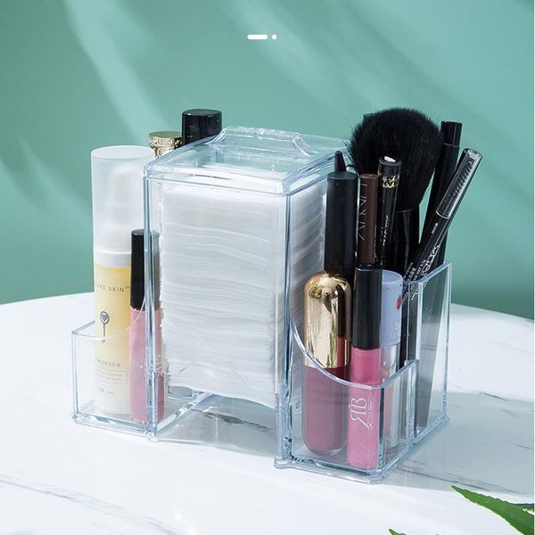 

design make up organiser cosmetic organizer lipstick holder brushes eyebrow pencil cotton swab remover nail polish storage boxes & bins