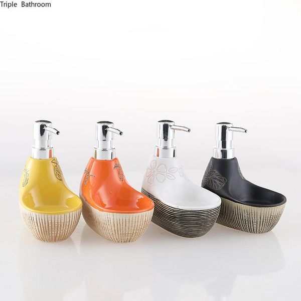 

liquid soap dispenser 1 pc 400ml nordic style ceramics shampoo shower gel bottles hand bottle bathroom accessories