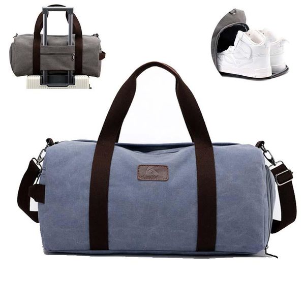 

men sports gym fitness bag canvas women sport training handbags travel duffle with shoe compartment whole sale outdoor bags