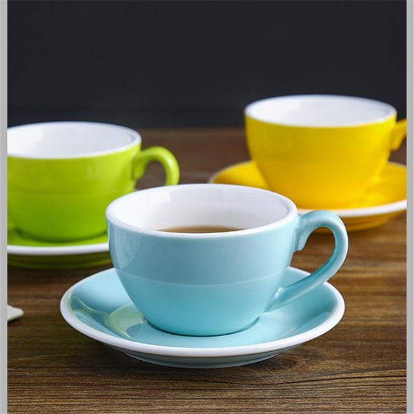 

mugs 220ml ceramic coffee cup saucer spoon set home mug luxury breakfast british afternoon tea coffeeware