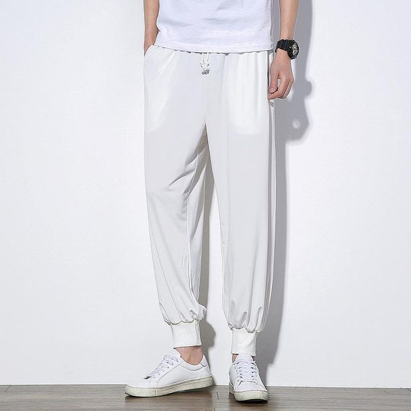 

ready stock men's jogger trousers hip hop summer loose casual high street male harem pants men clothing streetwear, Black