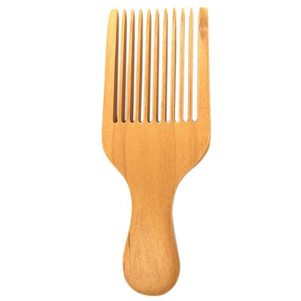 

wooden hair combs wide teeth afro fork comb style curly massage insert brush styling tool brushes, Silver
