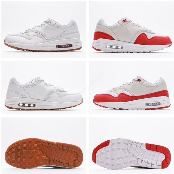 

new 2021 classical men womens one 87 1 running shoes all white red 1s se bubbles skateboarding shoes trip black cushion kiss of death sports