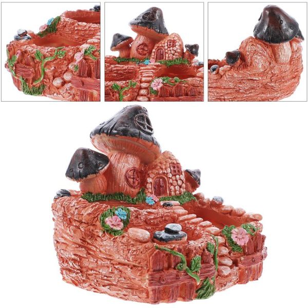 

planters & pots 1 pc resin flower pot mini mushroom simulated house planter
