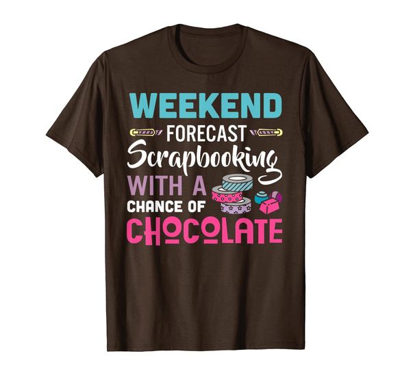 

scrapbooking with a chance of chocolate t-shirt, White;black