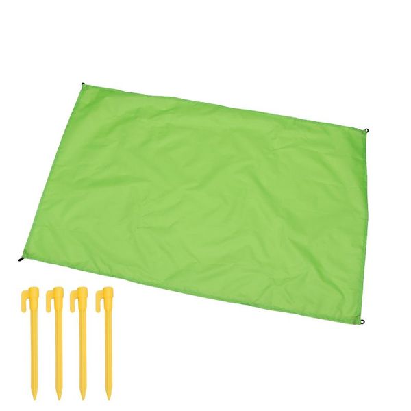

outdoor pads green portable waterproof picnic mat foldable camping beach pad multifunctional mattress with 4pcs nails and storage bag for