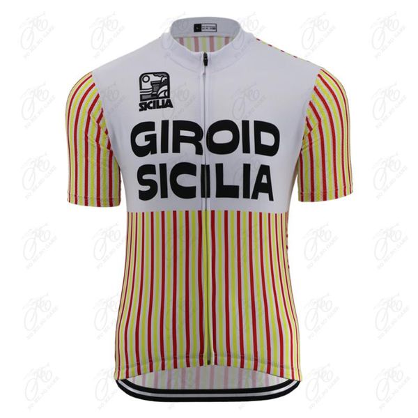 Yarış Ceketler Yaz Erkekler Tur italya Bisiklet Jersey Retro Bisiklet Gömlek Giyim Yol MTB Bisiklet Dağ Kısa Maglia Ciclismo