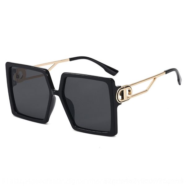 

7cs 2020type es of women's eyeglass sunglassesthe same model of celebrity outdoor glassesbig framefashionable beach cycling glasses sun, White;black