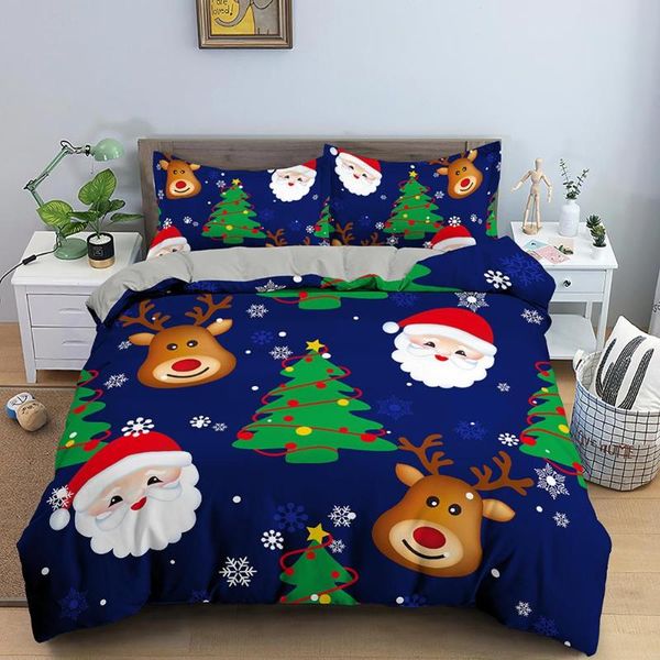 

bedding sets christmas series santa claus xmas hd printing duvet twin//king size bed room home textile comfortable healthy fabric