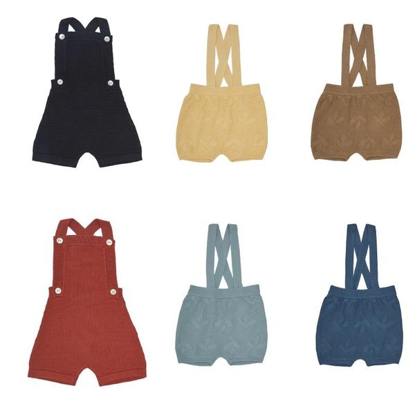 

spring and summer boys girls overalls fub soft modal cotton high waist baby pants trousers, Blue