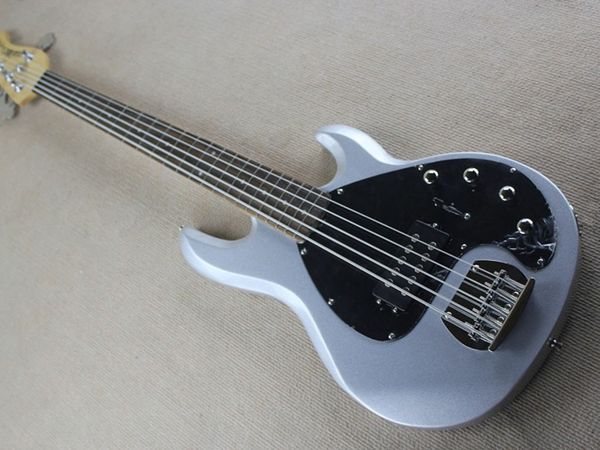 

five-string electric bass active line metal ash