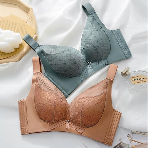 

bras roseheart women black red blue lace padded push up wireless bralette cup a b c underwear female plus size, Red;black