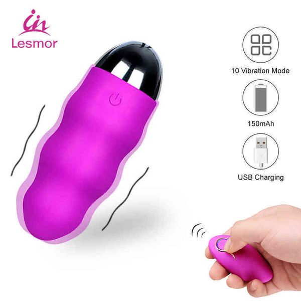 Nxy Eggs 10 velocità vibratore giocattoli sessuali per donna con telecomando senza fili impermeabile silenzioso proiettile uovo USB ricaricabile per adulti 1224