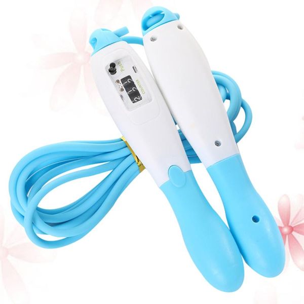 

2pcs electronic counting jump rope skipping fitness workout sports accessories for gym training game (blue) ropes