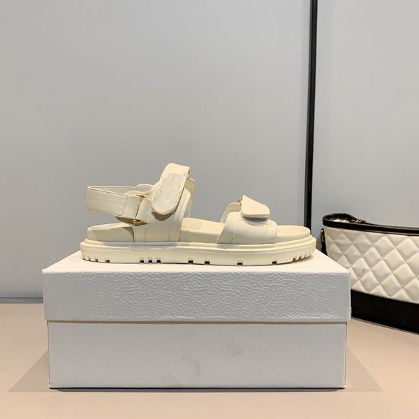 

2022classic metal buckle women platform sandals leopard print summer fashion letter gladiator casual flat designer woman sh, Black