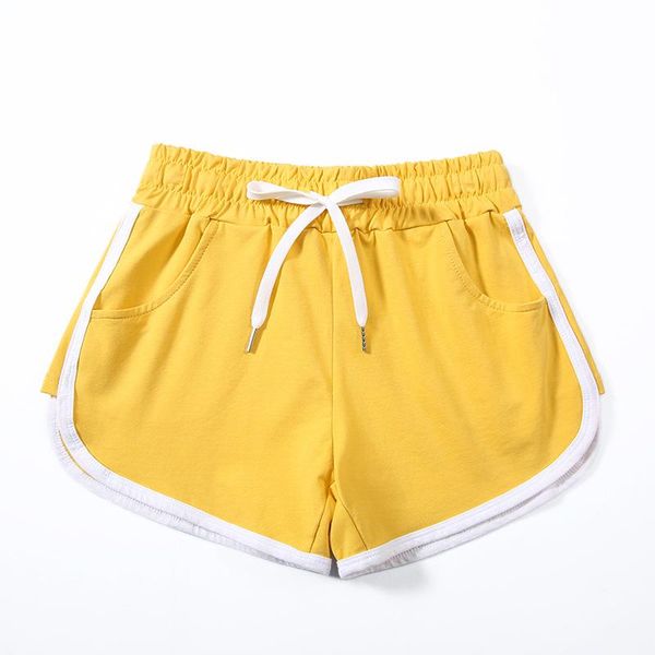

women's shorts korean style ins wide leg women 's pure cotton loose breathable fitness casual solid mid drawstring regular, White;black