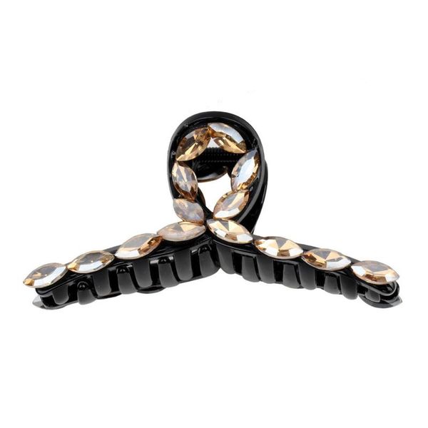 

fashion korean style trendy hearwear jewelry accessories black hair ladies hairgrips big crystal bead clip for women clips & barrettes, Golden;silver
