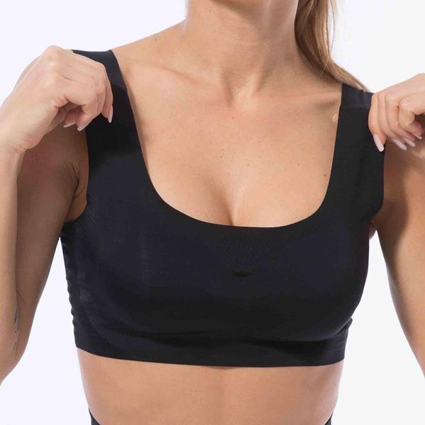 

gym clothing comfortable underwear lady girls super comfy wireless bra yoga sports women bustier push up and without underwire, White;black