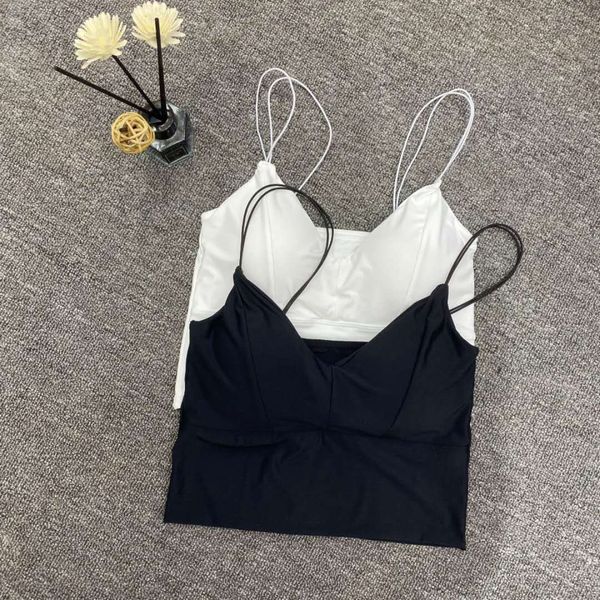 

summer women tank crop camisole wireless bras seamless tube comfortable underwear, Black;white
