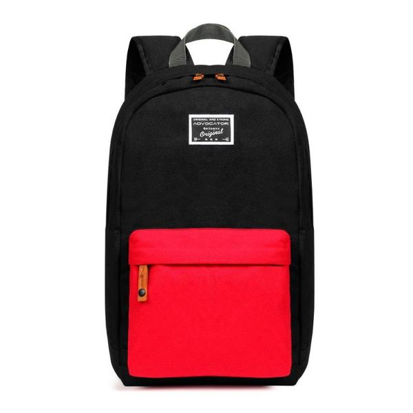 

backpack fashion red and black korean male female student schoolbag casual outdoor large-capacity travel bag