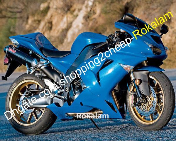 Conjunto de carestas de carroçaria Conjunto para Kawasaki Ninja ZX-10R 2006 2007 ZX10R 06 07 ZX 10R Azul Custom Motocicleta Kit de Feira (Moldagem por Injeção)