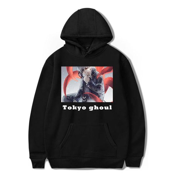 

men's hoodies & sweatshirts tokyo ghoul fashion print boys sweatshirt loose cool pullover casual streetwear hoodie harajuku japan men h, Black