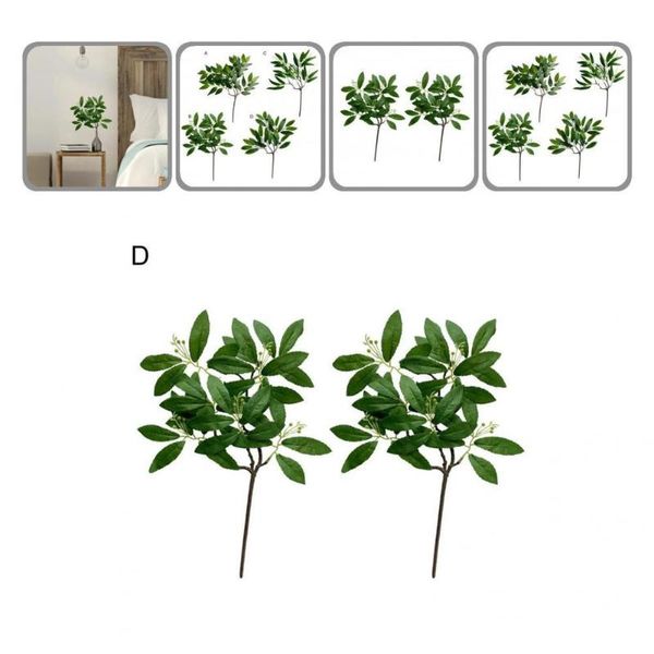 

decorative flowers & wreaths delicate bright-colored soft visual effect simulation eucalyptus leaf for bedroom