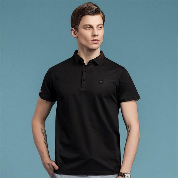 

summer embroidery shirt business men polos casual style 819, White;black