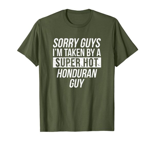 

sorry guys i'm taken honduran valentine love honduras tee, White;black