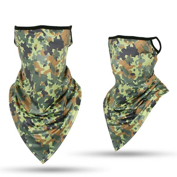

scarves camouflage series silk sports bandana triangle pendant tube scarf neck leggings cover fishing headband running hik #nn, Blue;gray