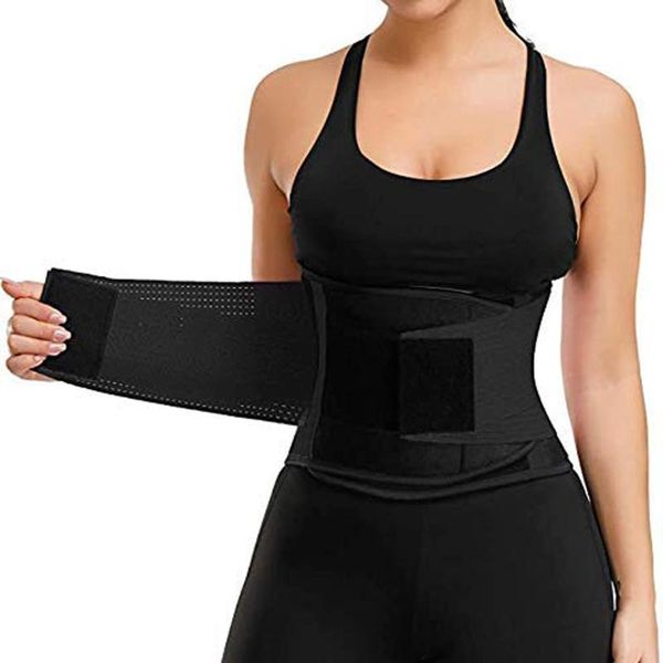 

belts sport belt women waist trainer fitness tummy corset body shaper posture correction sports #10, Black;brown