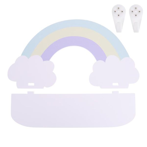 

hooks & rails 1pc nordic style wall-mounted storage rack colored clouds design sundries stand