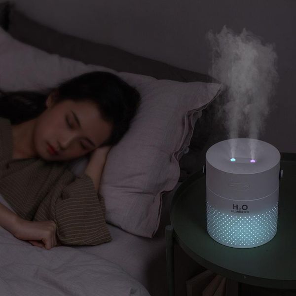 

humidifiers 1100ml large capacity air humidifier dual spray 4000mah usb rechargeable wireless ultrasonic aroma diffuser color light fogger