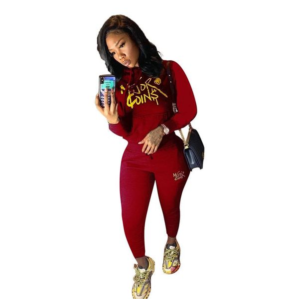 

two piece dress design letter print women suit long sleeve slim fit 2 pieces sweat-suit female sporty tracksuit outfits lqlkg-38, White