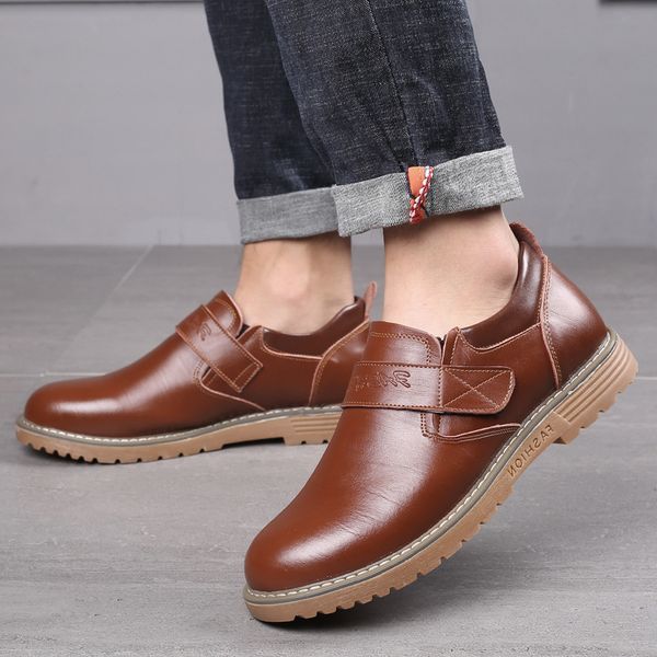 

martin low fashion 2021 new leather boots work men's versatile short men, Black