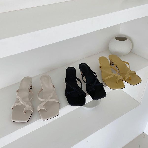 

slippers women female shoes for fashion slow heels casual outdoor lady summer slides sandals ladies flip flop, Black