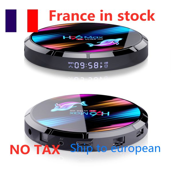 Nave dalla Francia H96 MAX X3 TV Box 8 K QUAD CORE Amlogic S905X3 Android 9.0 4 GB 32 GB BT 1000 M LAN dual wifi